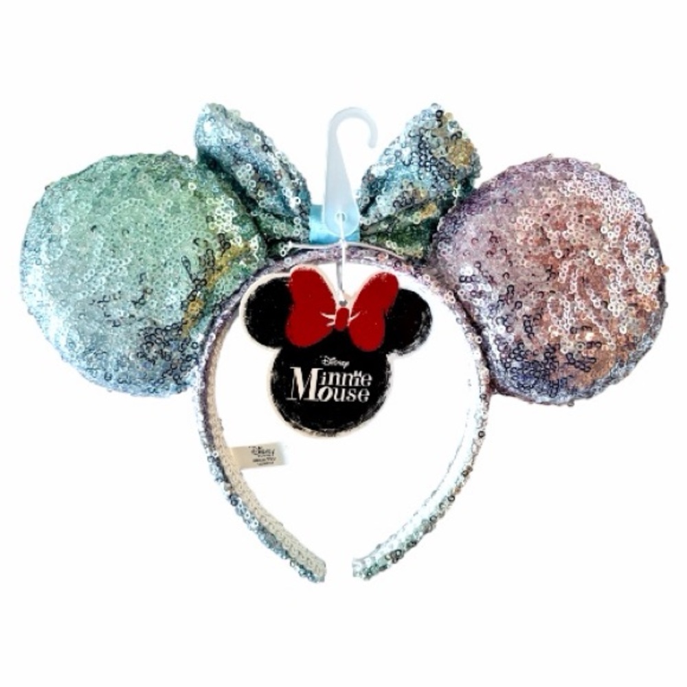 DISNEY Minnie Mouse TealPurple Sequin Ears